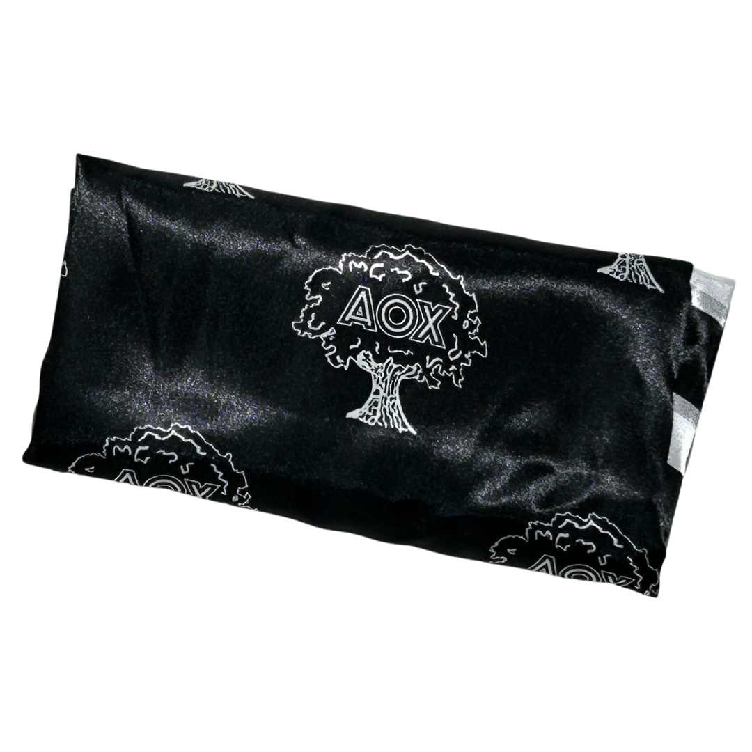 AOX Silk Bandana Scarf (Black)