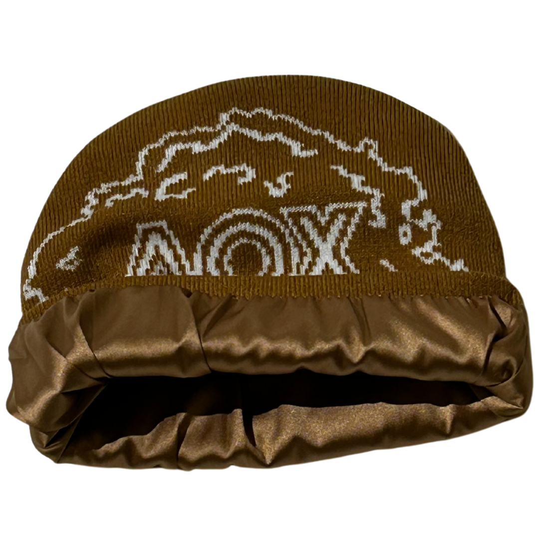 AOX Satin Lined Beanie (Brown)