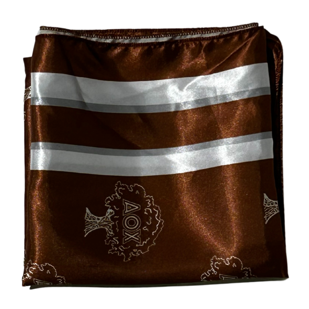 AOX Silk Bandana Scarf (Brown)